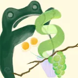 Hydrangea Coffee bag with colorful frog illustration